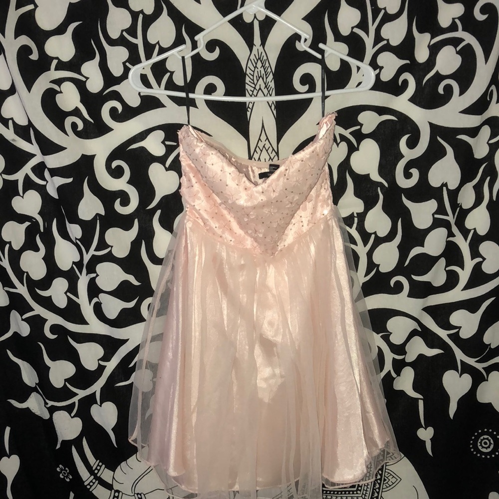 Pink floral dress